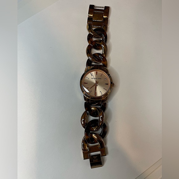 Rose Gold & Tortoise Michael Kors Watch - Picture 1 of 5